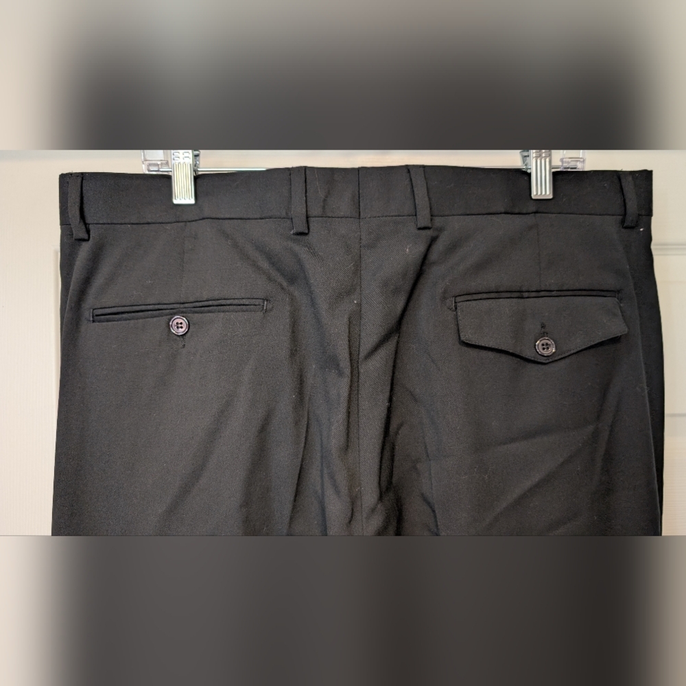 Veronesi Italy NWT Men's Black 100% Wool Wide Leg Palermo Pants Size 38 Unhemmed - Picture 7 of 16